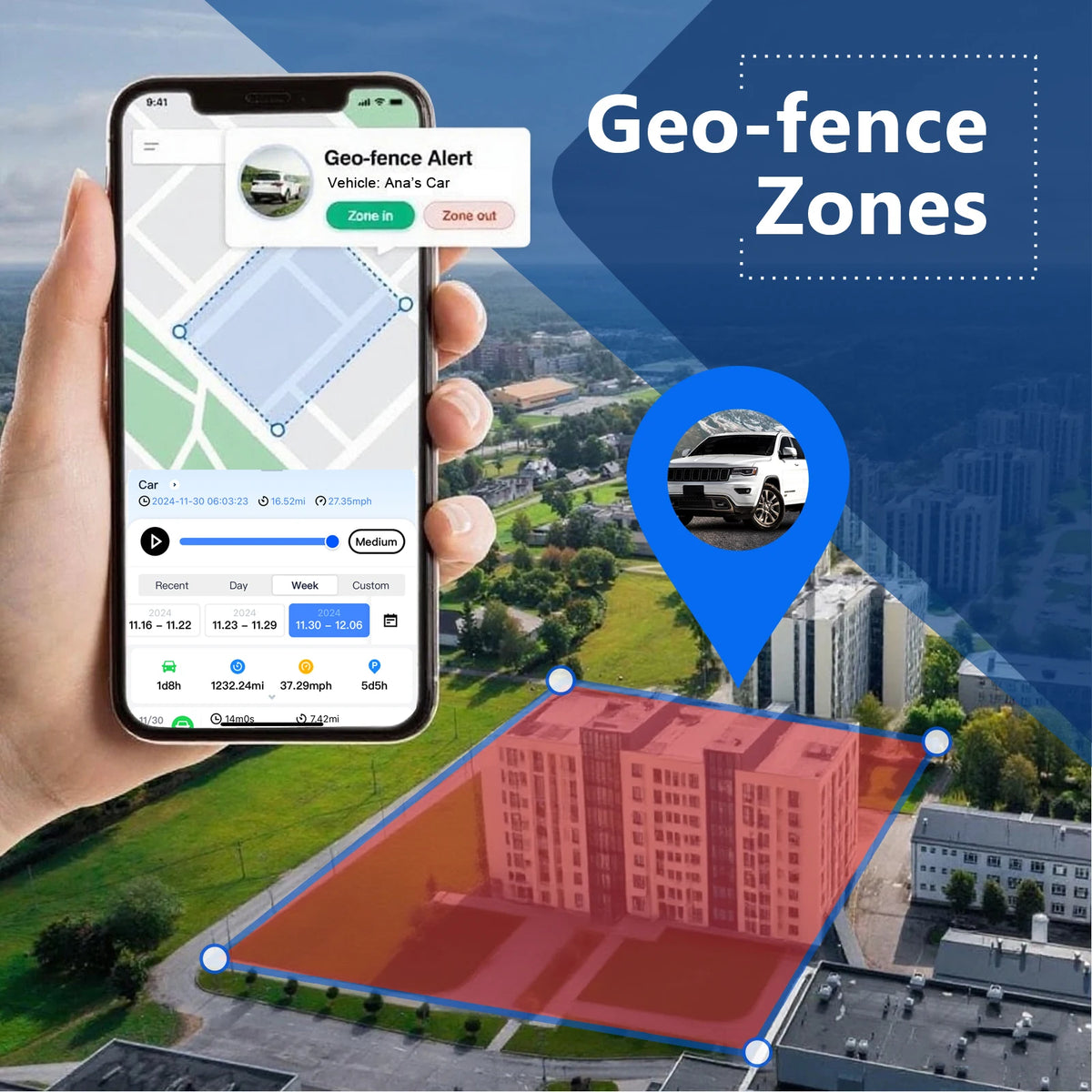 4G LTE GPS Tracker for Vehicle, US Seller, Magnetic Hidden Car Locator, Real-Time Tracking, 60 Days Continuous Battery, 10s Updates, SOS Alarm, Geo-Fence Alerts, Service Plan Required