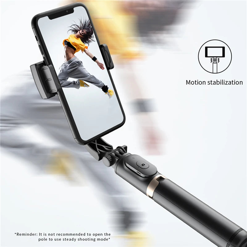 Roreta 2026 NEW Gimbal Stabilizer Selfie Stick Foldable Wireless Tripod with Bluetooth Shutter Monopod for IOS Android