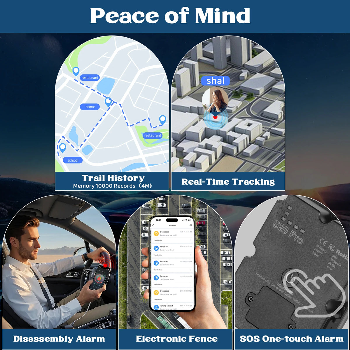 4G LTE GPS Tracker for Vehicle, US Seller, Magnetic Hidden Car Locator, Real-Time Tracking, 60 Days Continuous Battery, 10s Updates, SOS Alarm, Geo-Fence Alerts, Service Plan Required