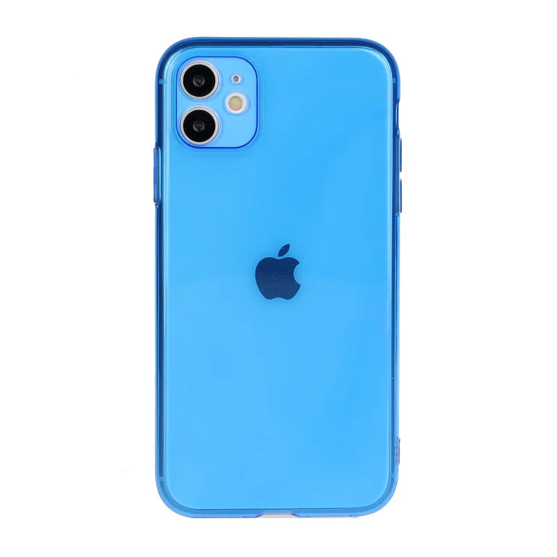 Neon Fluorescent Shockproof Case For iPhone 17 Air 16 15 14 Plus 13 12 Mini 11 Pro Max Candy Color Soft TPU Clear Bumper Cover