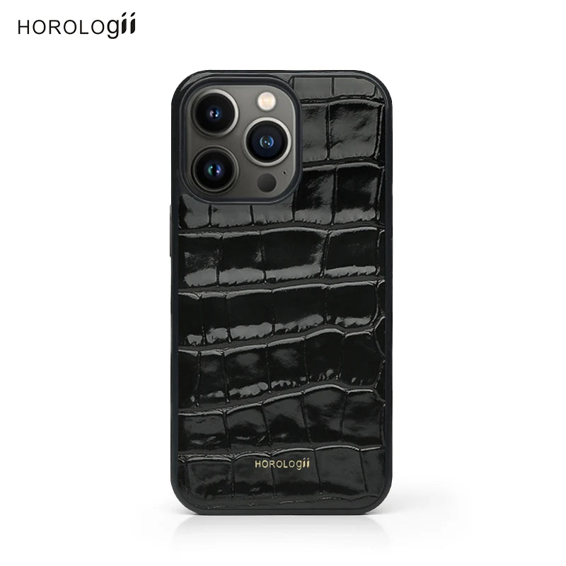Custom Name Personalized Crocodile Pattern Italian Leather Luxury Phone Cover for Iphone 16 14 15 17 18 Pro Max Case Gift Friend