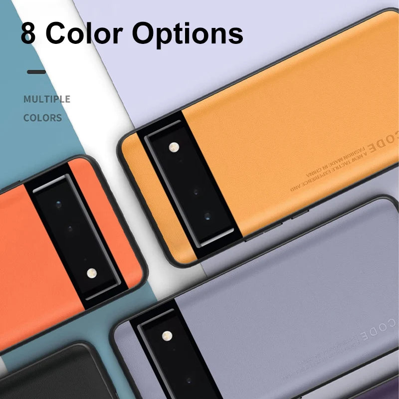 Luxury PU Leather Case For Google Pixel 6 7 8 Pro 7A 6A Back Cover Silicone Protection Phone Case For Google Pixel 7 6 Pro Coque