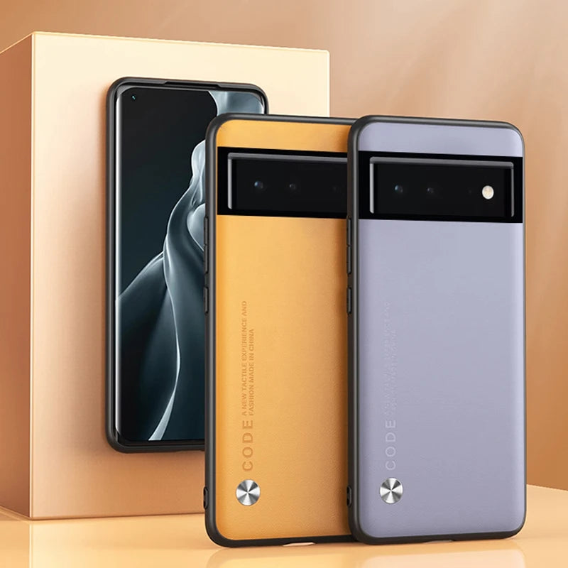Luxury PU Leather Case For Google Pixel 6 7 8 Pro 7A 6A Back Cover Silicone Protection Phone Case For Google Pixel 7 6 Pro Coque