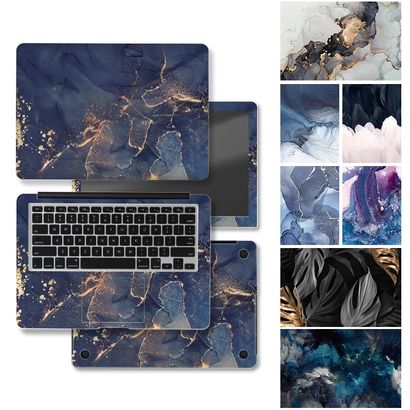 DIY Marble Cover Laptop Skin Sticker Vinyl 13.3"14"15.6"17.3" Stickers for Macbook pro/Lenovo/Msi/Hp/Acer Skins Decorate Decal