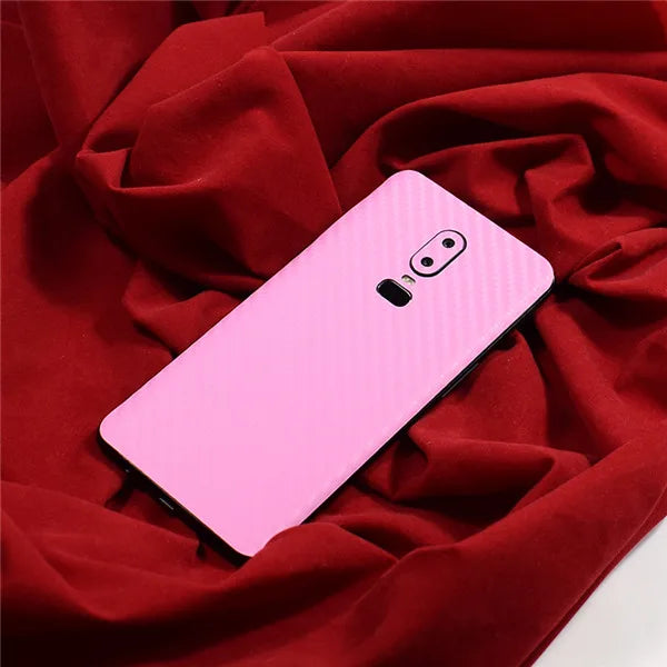 3D Carbon Fiber Skins Film Wrap Skin Phone Back Paste Sticker For OnePlus 7 Pro One Plus 7 1+6T 1+6 Pure Color Matte Film