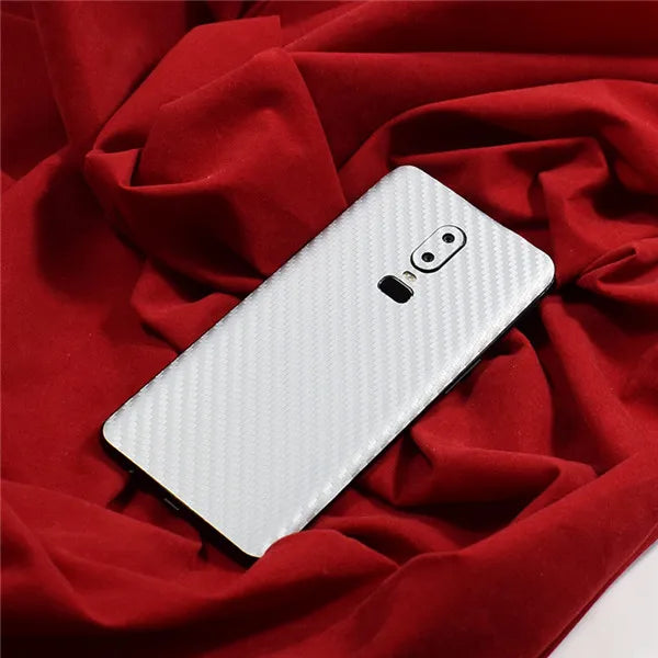 3D Carbon Fiber Skins Film Wrap Skin Phone Back Paste Sticker For OnePlus 7 Pro One Plus 7 1+6T 1+6 Pure Color Matte Film