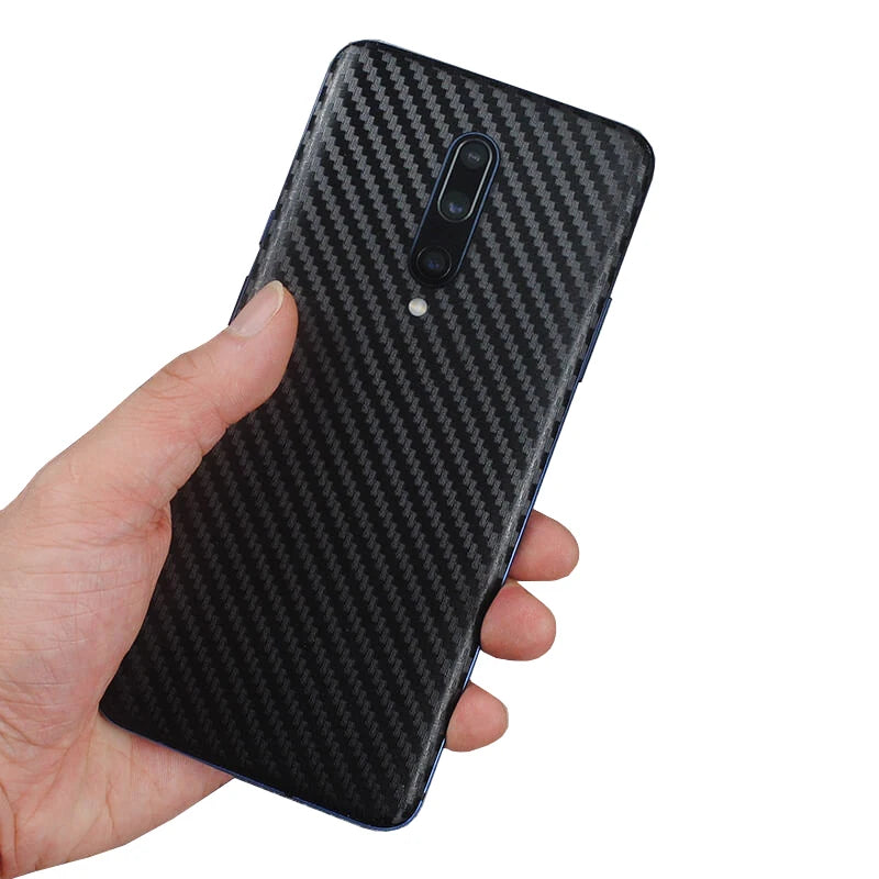 3D Carbon Fiber Skins Film Wrap Skin Phone Back Paste Sticker For OnePlus 7 Pro One Plus 7 1+6T 1+6 Pure Color Matte Film