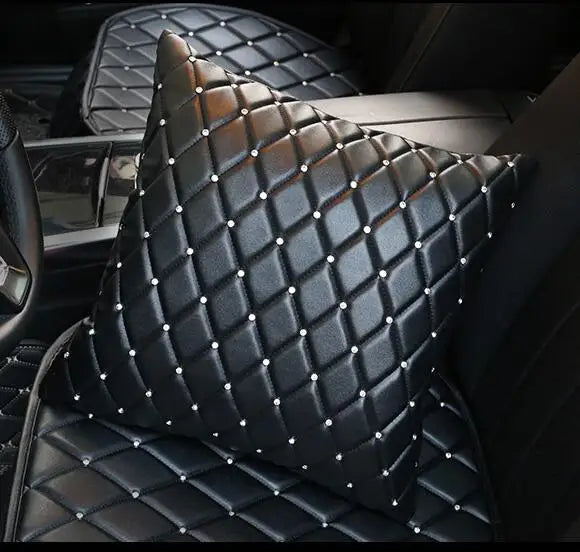 New Luxury Crystal Car Steering Wheel Covers for Women Girls Leather Rhinestone Covered Steering-Wheel Car Interior Accessories