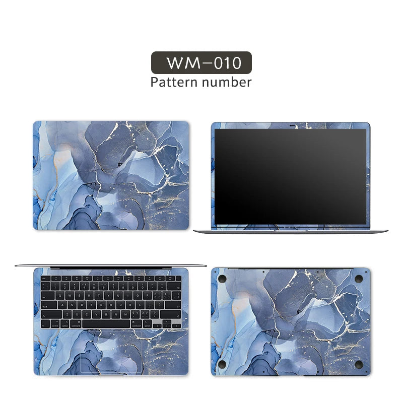 DIY Marble Cover Laptop Skin Sticker Vinyl 13.3"14"15.6"17.3" Stickers for Macbook pro/Lenovo/Msi/Hp/Acer Skins Decorate Decal