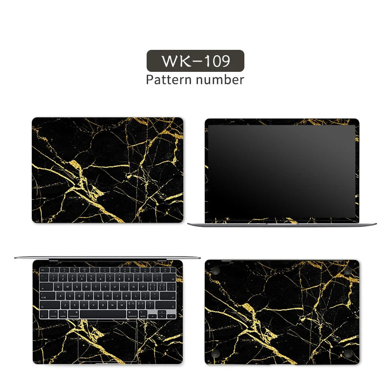 DIY Marble Cover Laptop Skin Sticker Vinyl 13.3"14"15.6"17.3" Stickers for Macbook pro/Lenovo/Msi/Hp/Acer Skins Decorate Decal