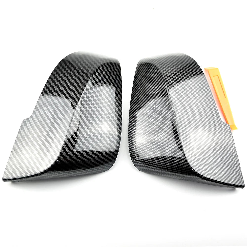 2 Pieces Rearview Mirror Cover Cap Carbon Black for BMW Series 1 2 3 4 X M 220i 328i 420i F20 F21 F22 F23 F30 F32 F33 F36 X1