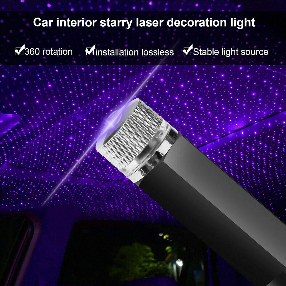1PC Mini LED Car Roof Star Night Lights Projector Light Interior Ambient Night Starry Sky USB LED Decorative Lights