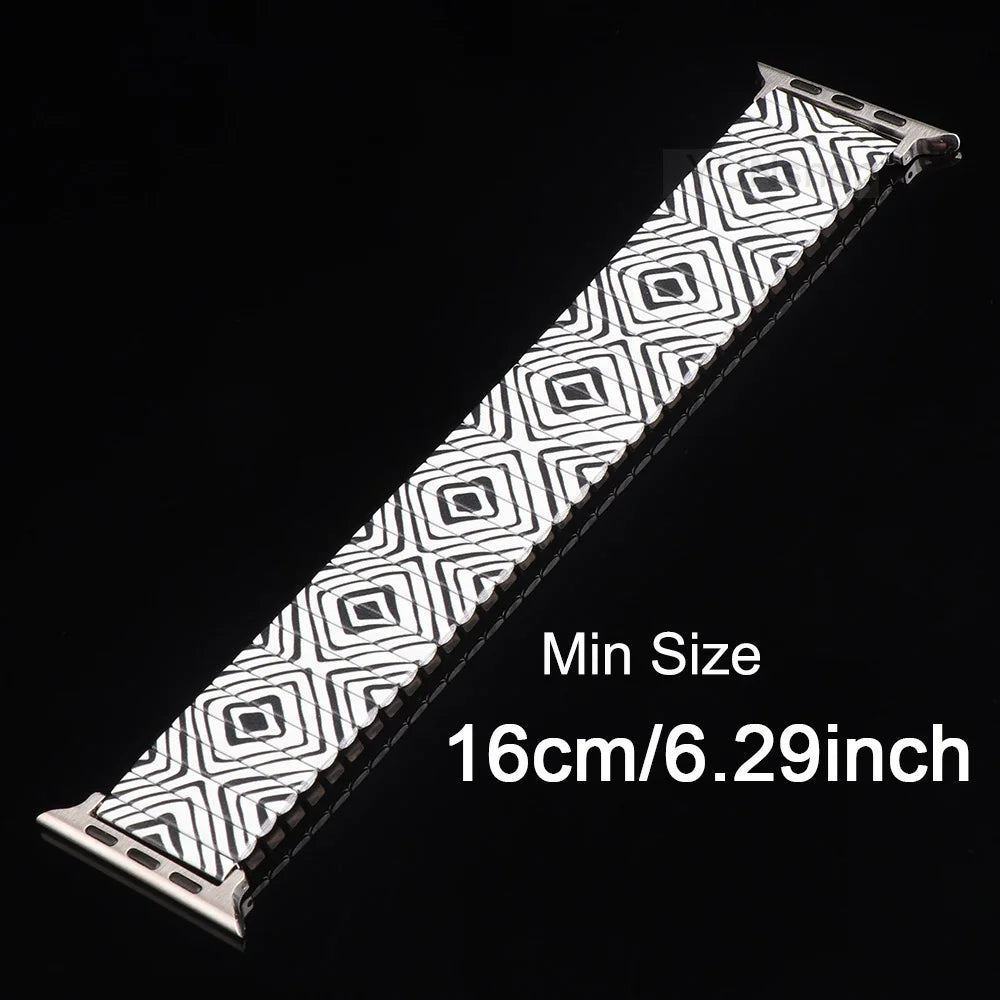 Colorful Elastic Stainless Steel Band for Apple Watch 49mm 46mm 45mm 44mm 42mm 41mm Strap iWatch Ultra SE 11 10 9 8 7 6 5 4 3