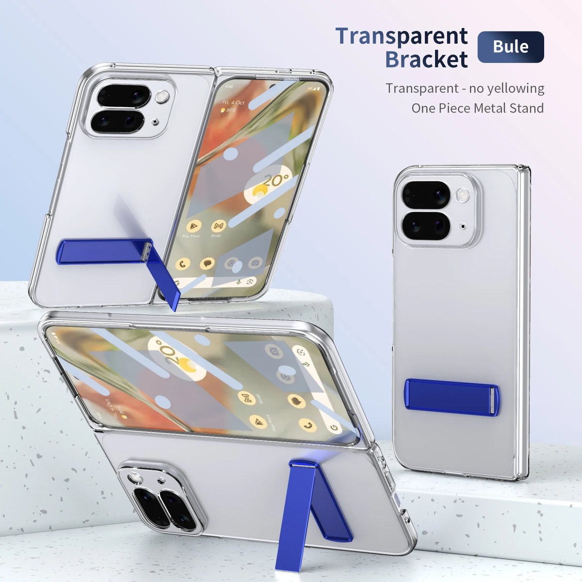 transparent acrylic Magnetic charging Cover For Google Pixel 10 Pro Fold bracket camera screen saver shockproof phone Case