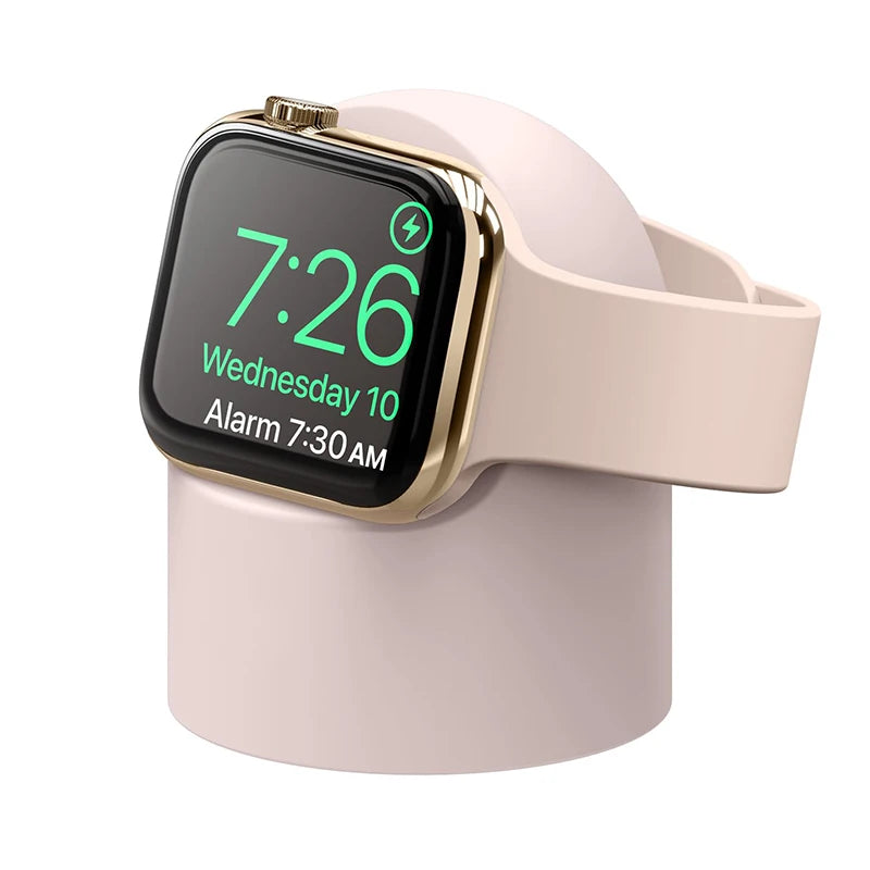 Charger Stand For Apple Watch Series 9 8 7 6 5 SE 3 Ultra 1 2 Charger Dock Station Silicone Bracket Iwatch Charging Cable Holder