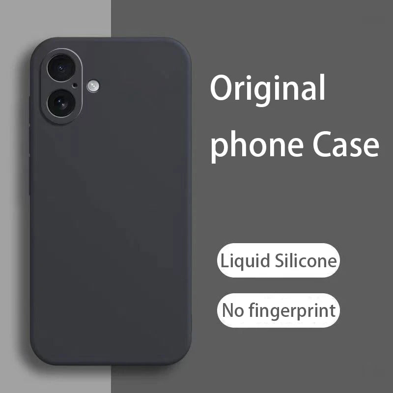 Liquid Silicone Phone Case for iphone 16 17 7 8 SE X XR Xs Max 11 12 13 mini 14 15 16 Plus 17 Pro Max 16e 17e Shockproof Cover