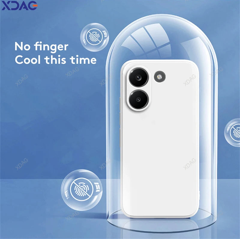 Original Phone Case for Xiaomi Poco X8 Pro X8Pro 5G Internal Flocking Liquid Silicone Camera Protection Luxury Back Covers Shell