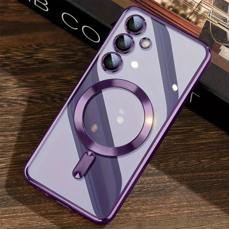 Transparent TPU Case For Samsung Galaxy S26 S25 S24 S23 S22 S21 Ultra Plus FE S24FE S24Ultra Note 20 For Magsafe Charge Cover