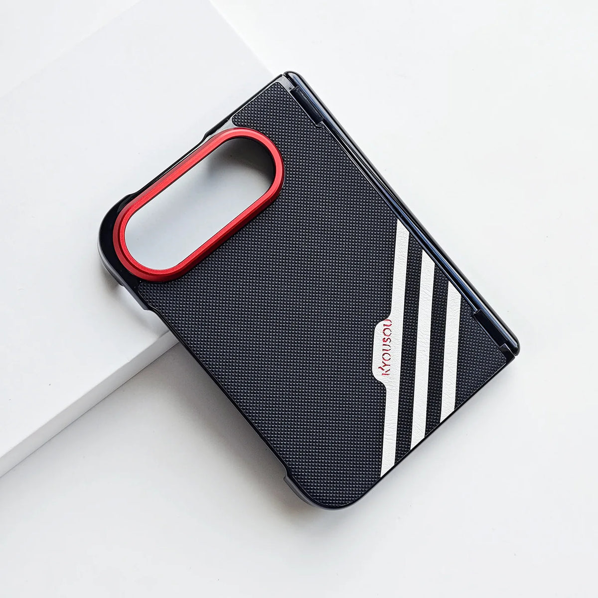 Business Premium Anti‑Scratch PU Leather Foldable Phone Case for IPhone Duo Slim Hard Shockproof Full‑Edge Protective Cover
