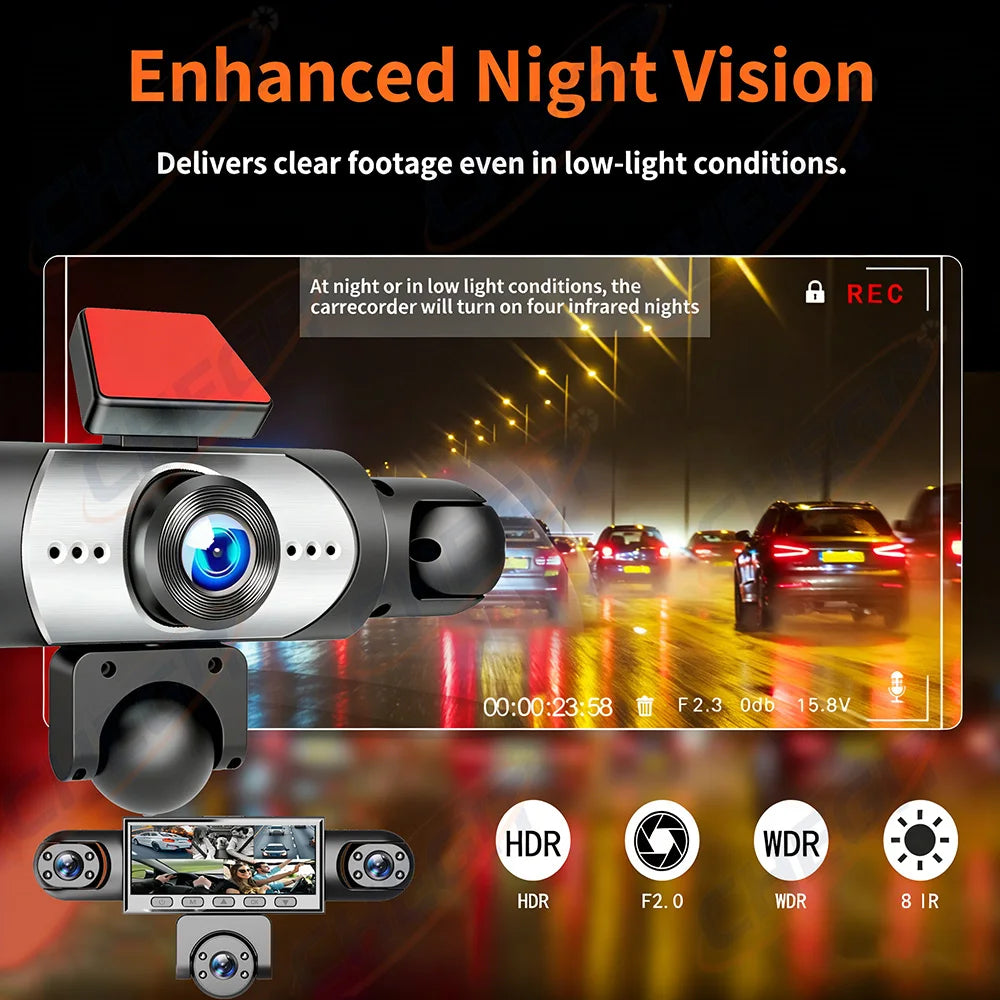 New 5Channel 360 Degree Car Dvr 1080P Video Recorder WiFi APP Dashcam 24h Parking Monitor Rear View Camera Car Recorder