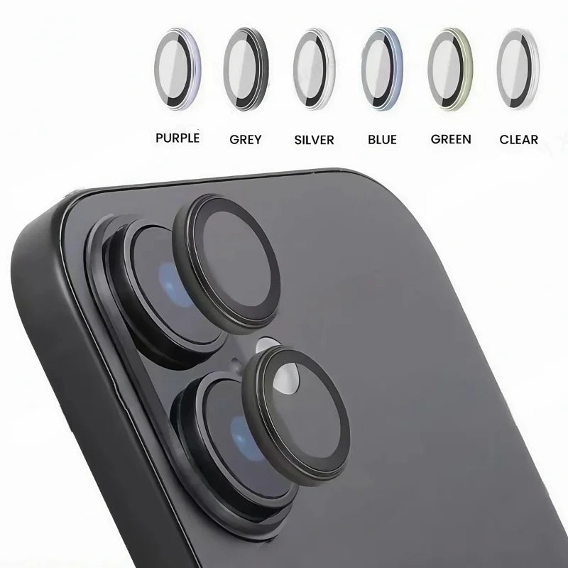 3D Metal Lens Protector Glass For iPhone 17 Pro 17Pro Max 17 Air Alloy Back Camera Ring Cover For iPhone 16 Pro 16 Pro Max Lens