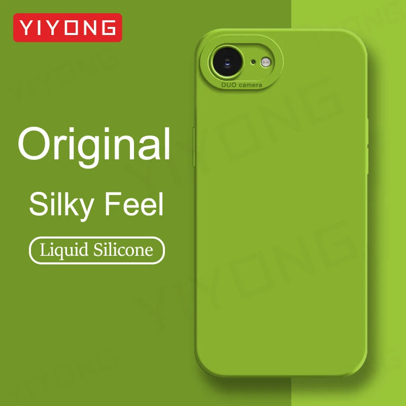 For iPhone16e Case YIYONG Luxury Silky Feel Liquid Silicone Soft Cover For iPhone 16e 16 Pro Max iPhone16 Plus 16+ Phone Cases
