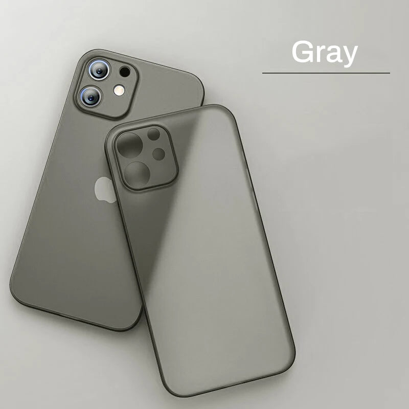 For Iphone 11 12 13 14 15 16 17 Air plus Pro Max Mini X Xr XsMax 0.2MM Thickness Slim Cover Cases Ultra Thin Matte Phone PP Case