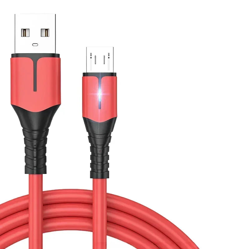 LED 3A Fast Charging USB Micro Cable Data Cable for Samsung Xiaomi Huawei HTC OPPO VIVO V8 Mobile Phone Charger USB Cable