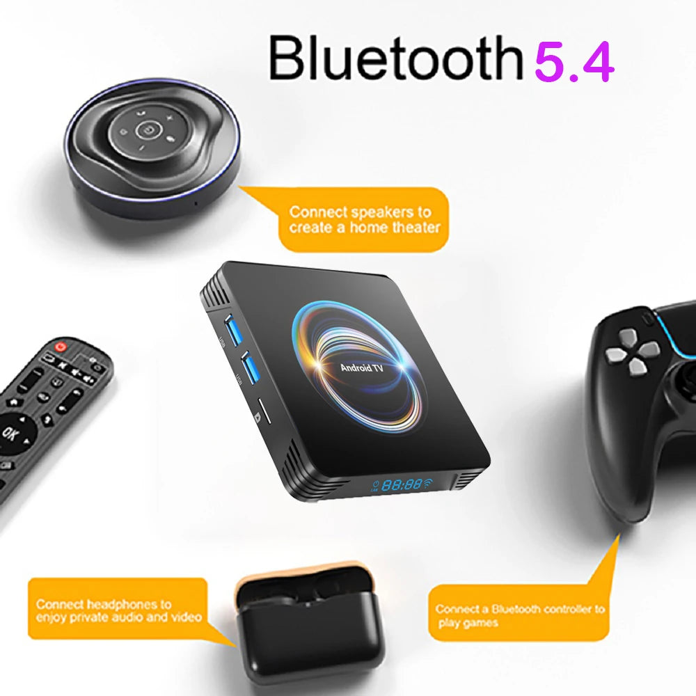 Android 16 Smart TV Box X66 8GB+256GB Rockchip RK3528 Google Assistant 8K Video Bluetooth5.4 Media Player Very Fast Set Top Box