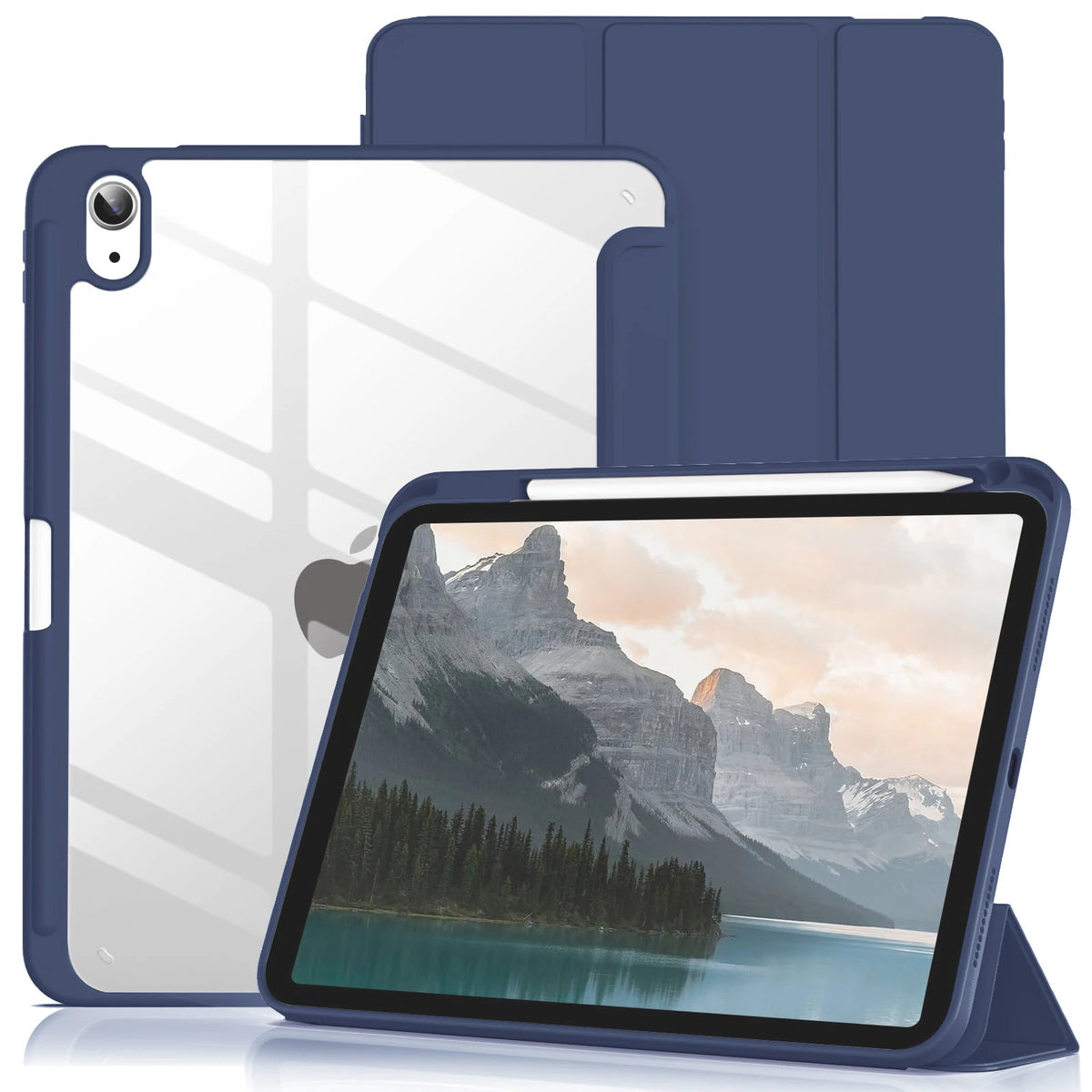 For Apple iPad (A16) 11th 11'' 2025/10th 10.9'' 2022 Generation Case with Pencil Holder, Hybrid iPad 11 10 Case with Clear Back