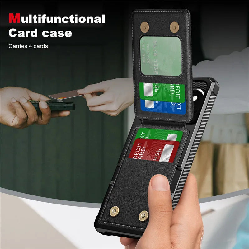 New PU Leather Flip Wallet Card Slot Bag Stand Back Case for Google Pixel 10 A 9 8 7 Pro XL A Shockproof Protective Phone Cover