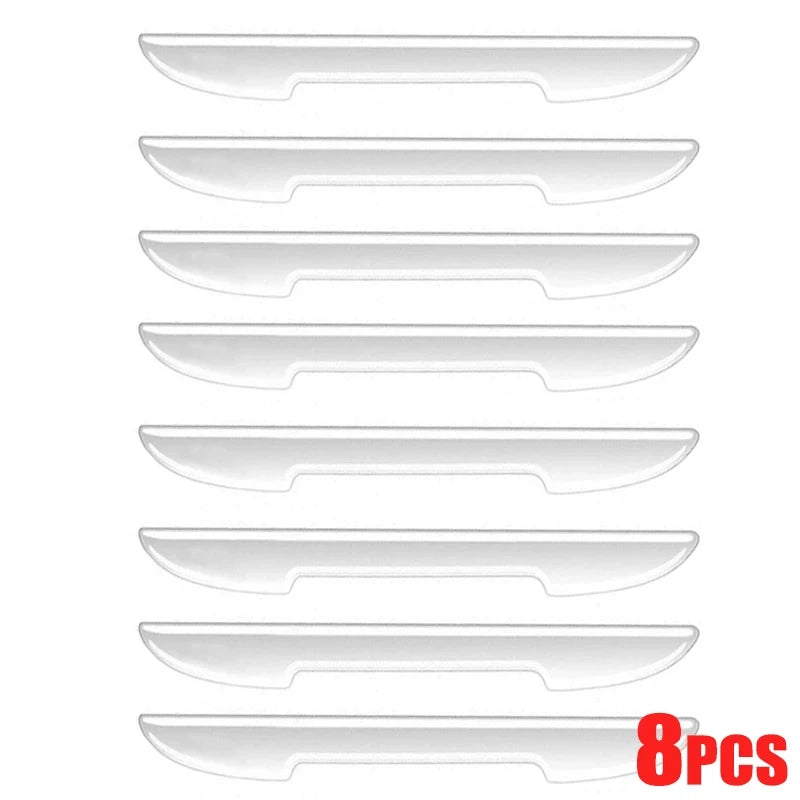 4/8pcs Car Door Protective Sticker Strip Carbon Fiber Look Anti-Collision Protector Car Door Edg Scratch-resistant Stickers