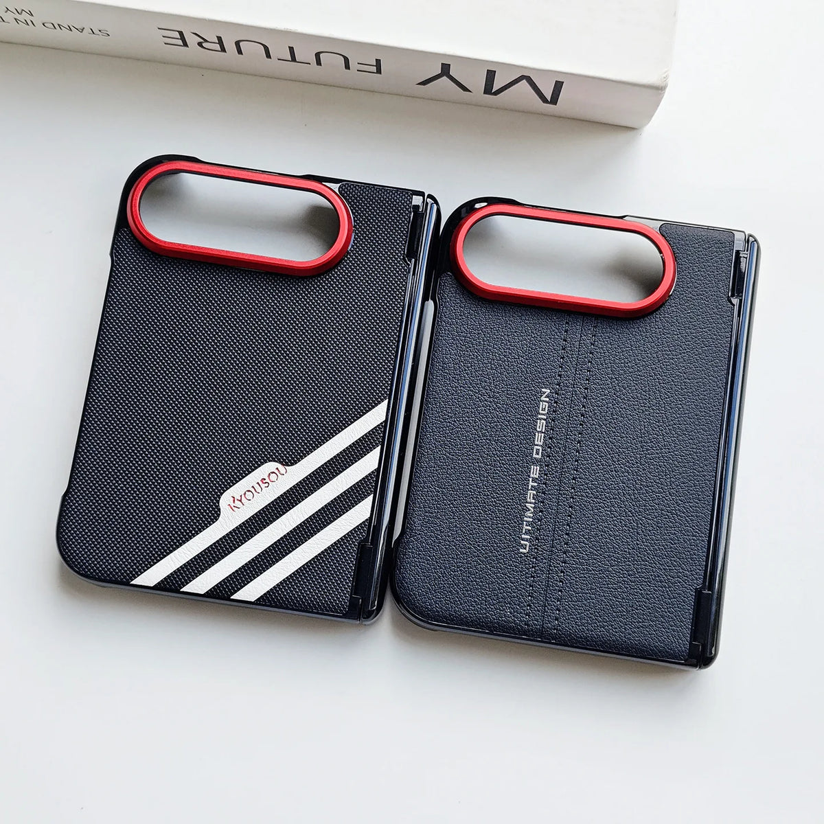 Business Premium Anti‑Scratch PU Leather Foldable Phone Case for IPhone Duo Slim Hard Shockproof Full‑Edge Protective Cover