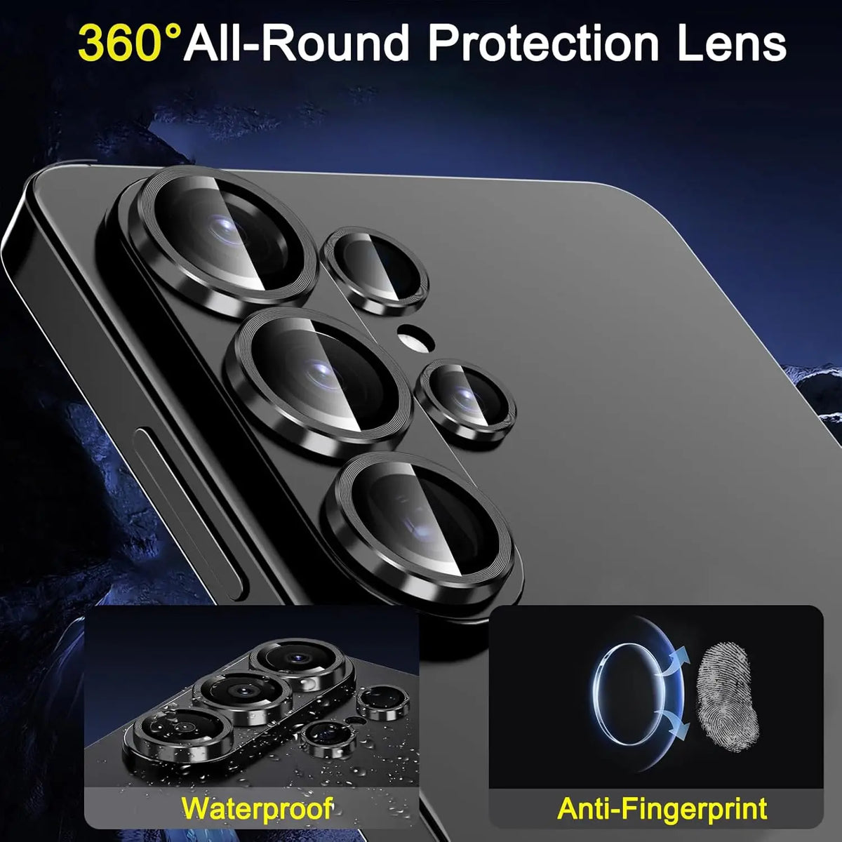 2 PCS For Samsung Galaxy S26 Ultra S25 Plus S24 Camera Lens Protector Tempered Glass Camera Cover Screen Protector Metal Scratch