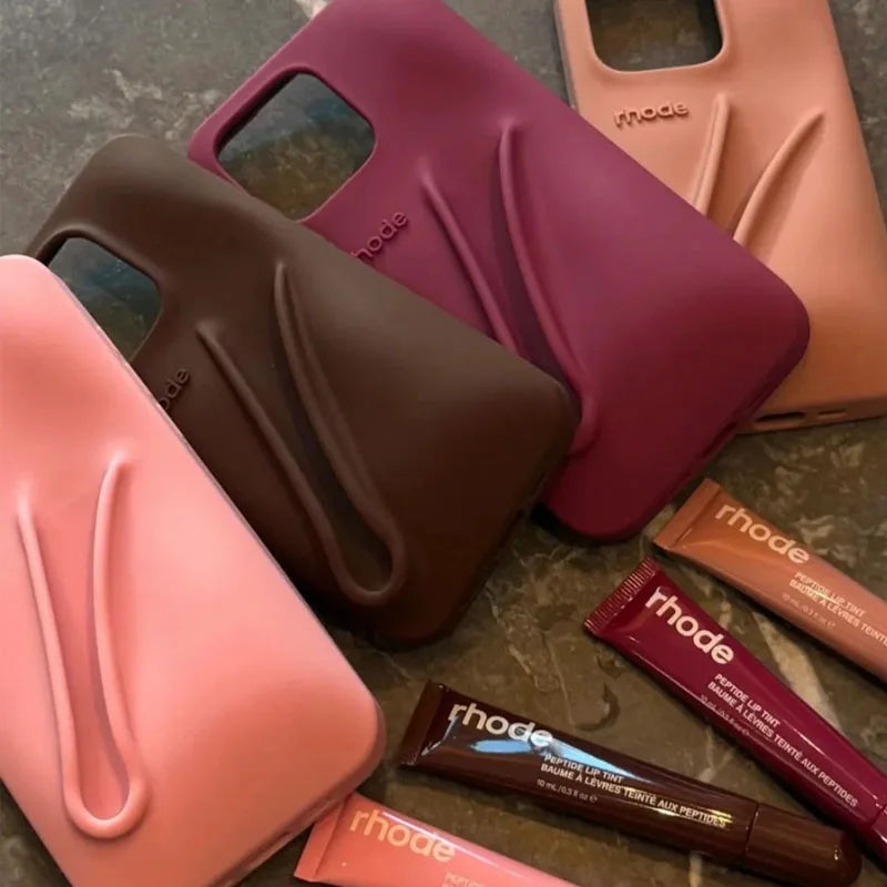 Hot Brand Lemontini Phone Case for IPhone 11 12 13 14 15 16 Pro Max Plus 17 Air Makeup Lip Gloss Silicone Cover with Lip Glaze