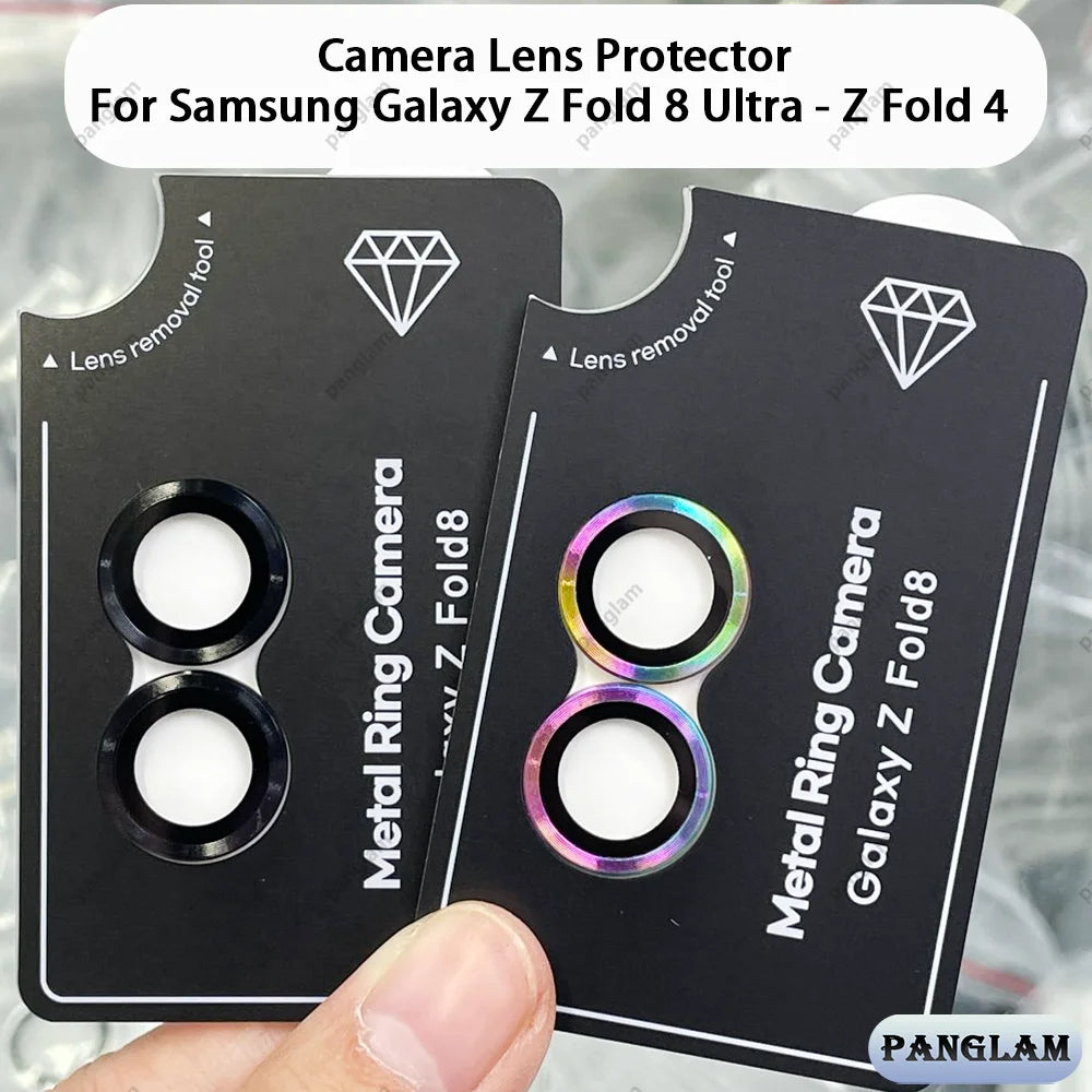 Metal Individual Ring Camera Lens Protector For Samsung Galaxy Z Fold 8 Ultra Z Fold 8 7 6 5 4 Tempered Glass Film Full Cover