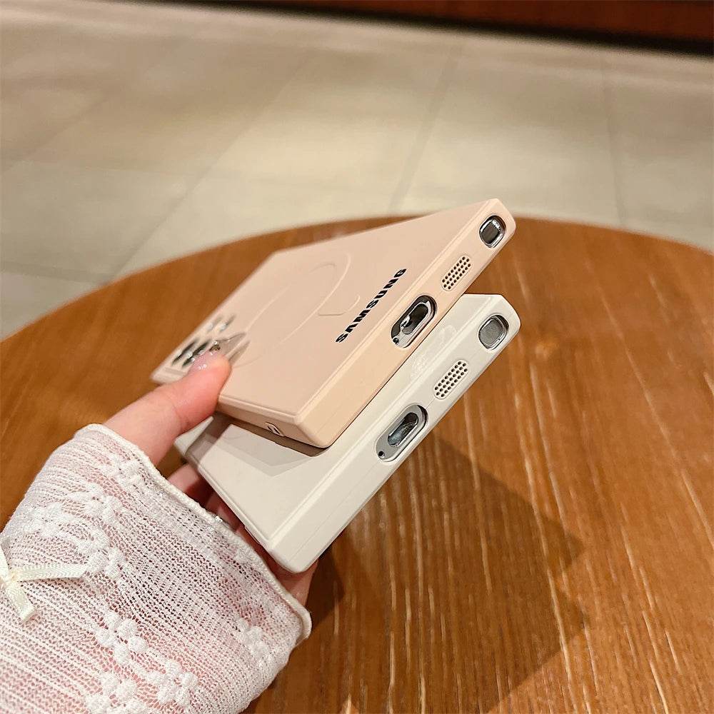 Luxury Liquid Silicone For Magsafe Magnetic Case Samsung Galaxy S26 S25 S24 S23 S22 Ultra Plus S21 FE Soft TPU Shockproof Cover