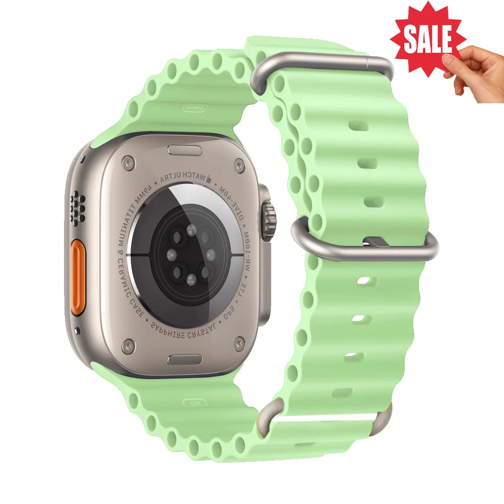 Ocean Band for Apple watch Ultra 3 Series 11 10 9 7 8 6 SE 49mm 45mm 46mm 42mm 44mm 40 41 Silicone bracelet correa iWatch Strap