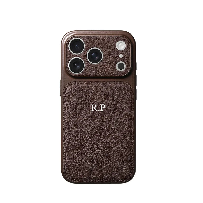 Personalise Gold Silver Initials Letter Leather Case For Iphone 15 14 13 17 pro max 14 16 Plus 17air Luxury Lens Protextion Case
