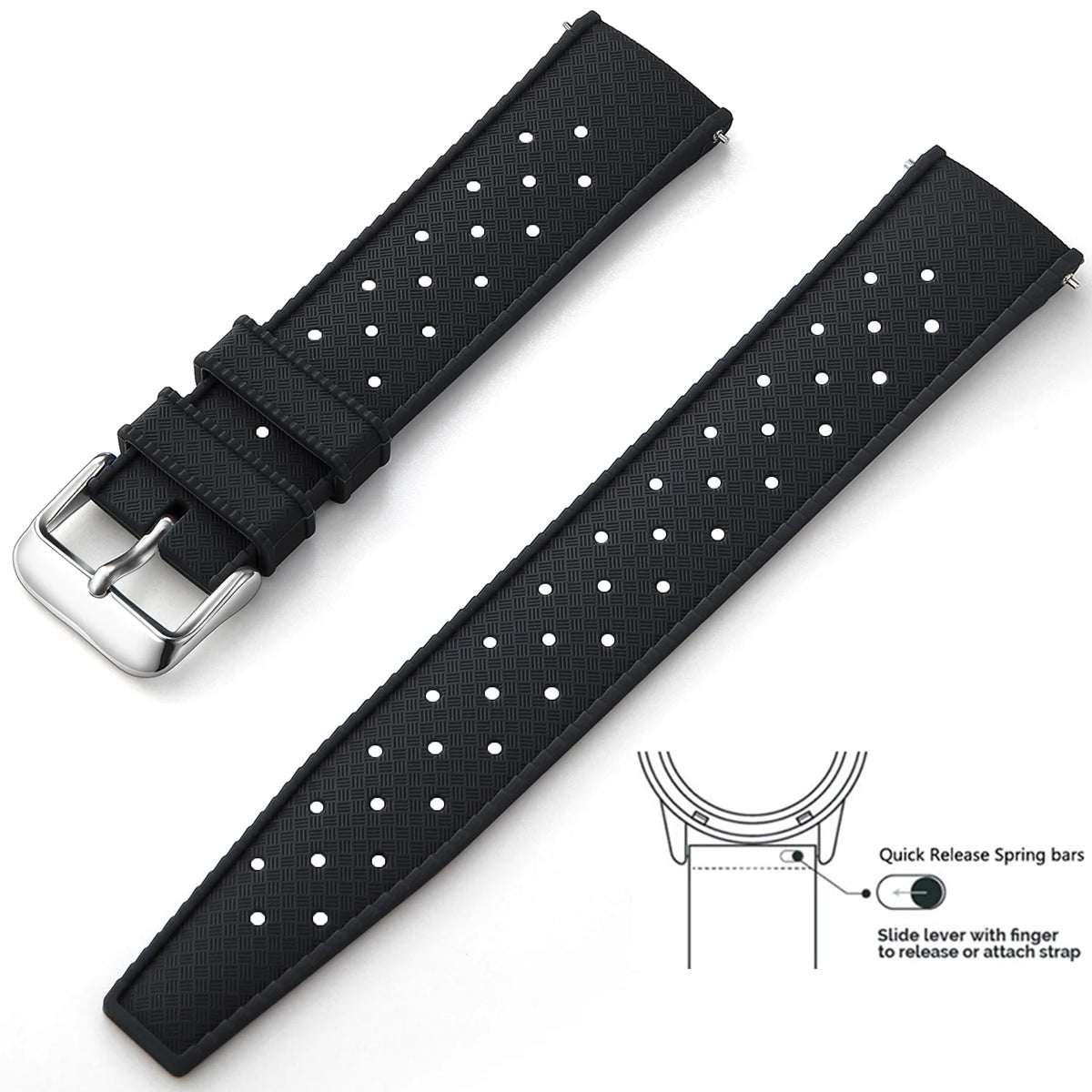 Tropical Silicone Watch Band Quick Release Watch Band 18mm 20mm 22mm Rubber Tropic Smart Watch Strap Waterpfroof Muti-Color
