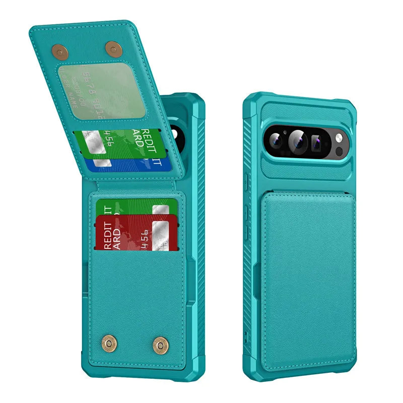 New PU Leather Flip Wallet Card Slot Bag Stand Back Case for Google Pixel 10 A 9 8 7 Pro XL A Shockproof Protective Phone Cover