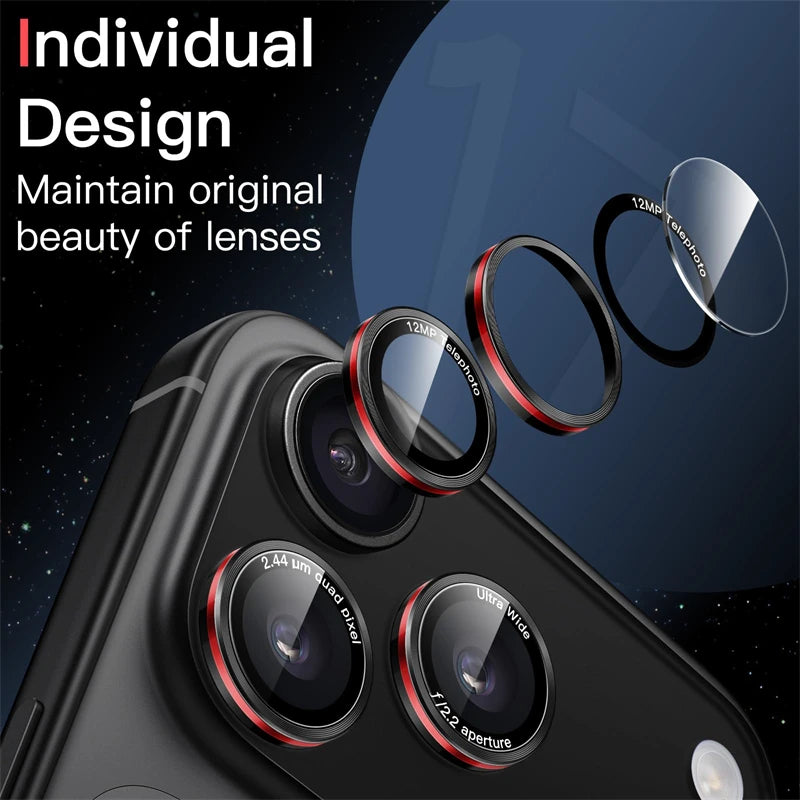 9H HD Camera Lens Screen Protector for IPhone 17 ProMax Air 16E 15 14 Pro Max Plus 13Mini Tempered Glass Lens Film Scratch Proof