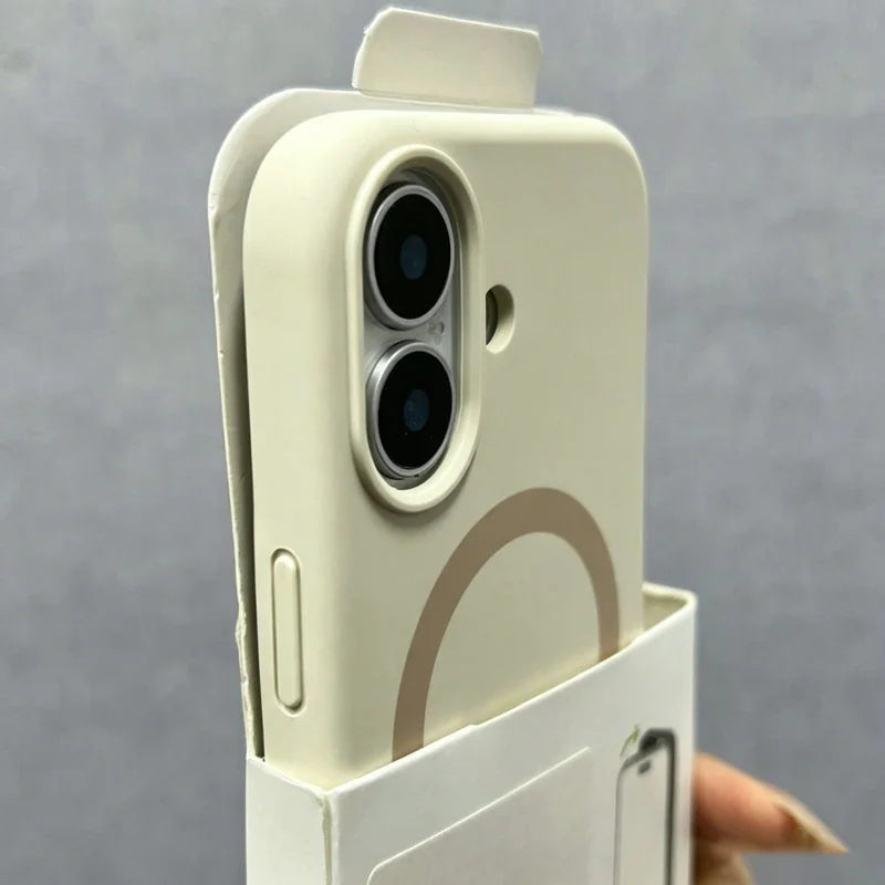 Original Liquid Silicone Magnetic Fluorescent Case For iPhone 17 16 Pro Max Candy Smooth Soft Armor Wireless Charge 17PM Cover