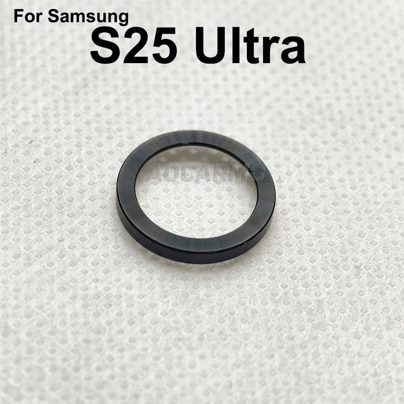 Aocarmo For Samsung Galaxy S25 Ultra SM-S938U/F/0/B S25U Rear Back Camera Lens Ring Metal Frame With Adhesive