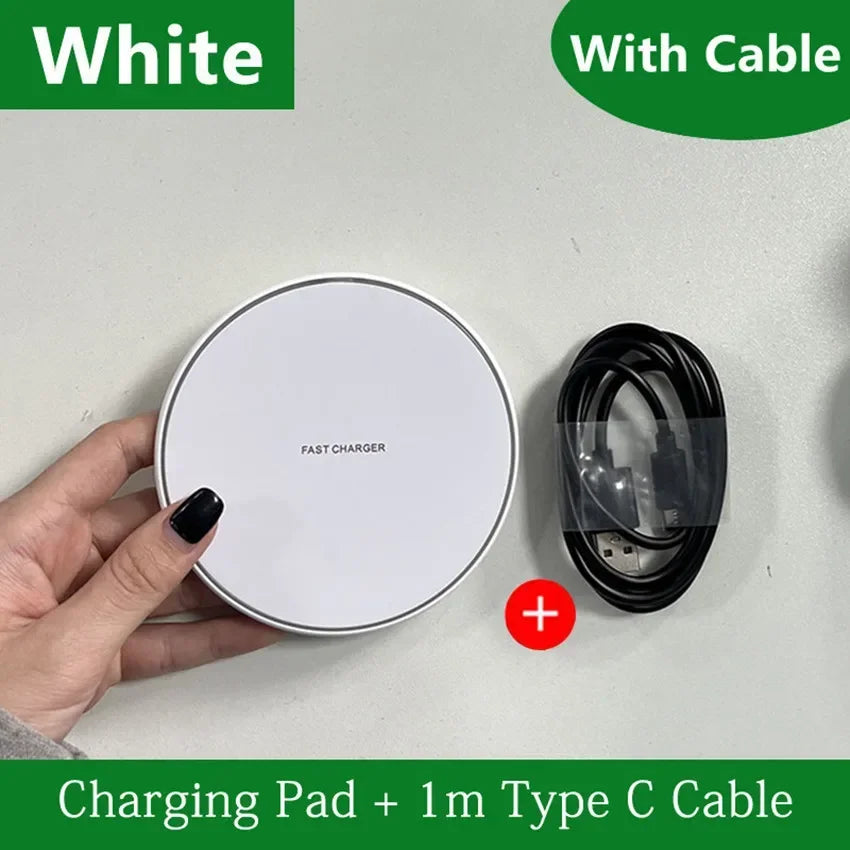 2026 Fast Wireless Charger Pad for iPhone 17 16 15 14 13 Pro Max Samsung Galaxy S25 S24 Xiaomi Wireless Charging Station
