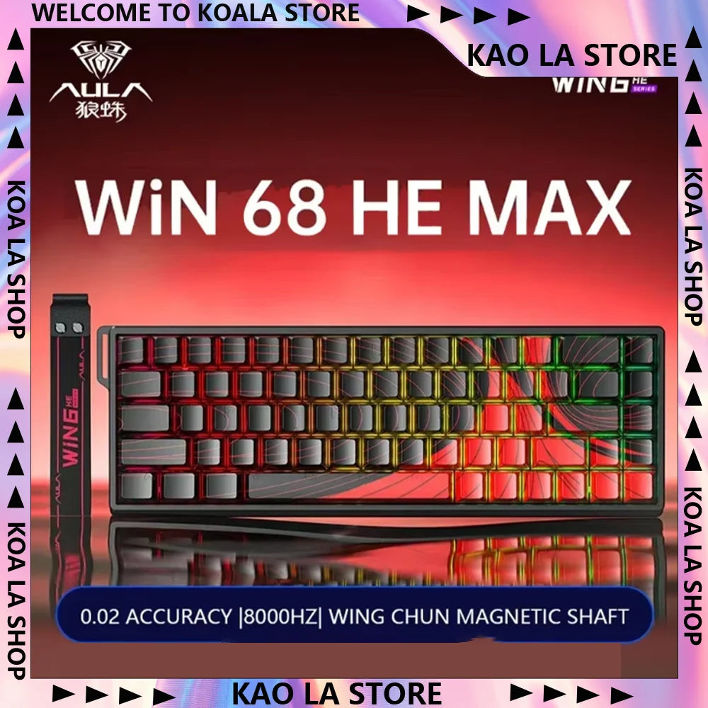 Aula Win60 Win68 He Magnetic Switch Keyboards 8k Rgb Hot-Swap Wired Mechanical Gaming Keyboard Customize Esports PC Gifts