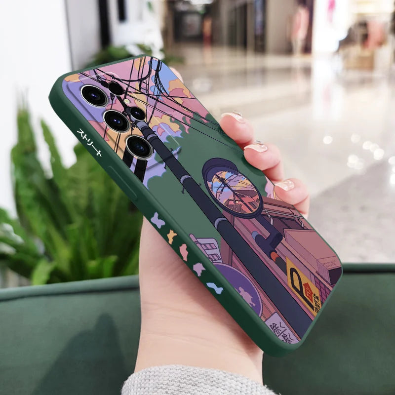 Dusk Intersection Phone Case For Samsung Galaxy S25 S24 S23 S22 S21 S20 S10 S10E S9 Ultra Plus FE Note 20 Ultra 10 9 Plus Cover