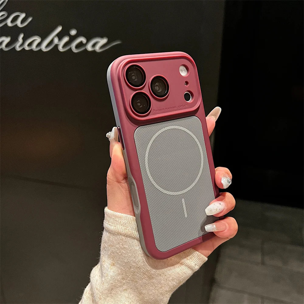 For iPhone 17 16 15 14 13 12 Pro Max Case Luxury Tough Cover For iPhone 16 15 14 Plus Magsafe Magnetic Phone Case
