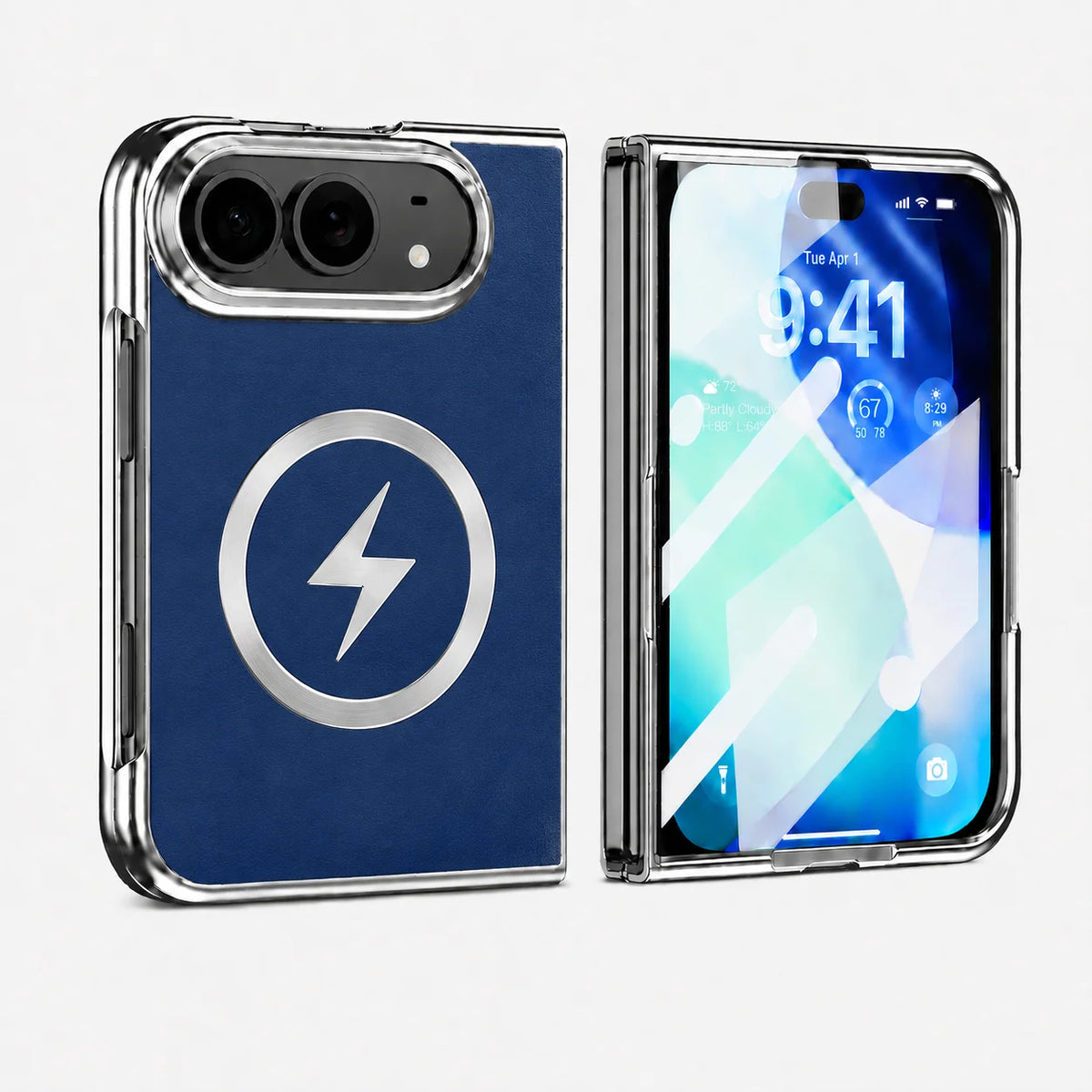 For Apple iPhone Duo case, comes with front screen protector, raised camera to prevent scratches, lightning pattern design