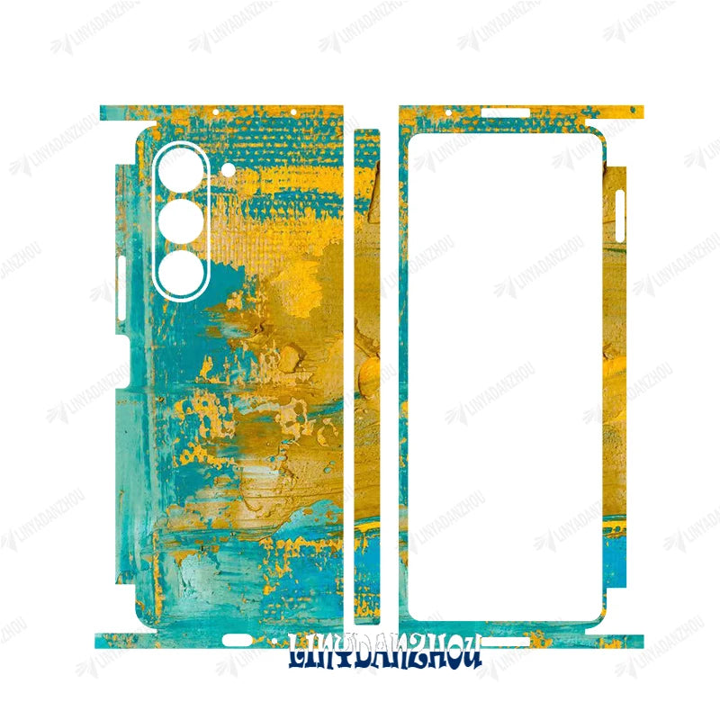 Colorful Anti-Scratch Stickers For Samsung Galaxy Z Fold 5 4 3 7 6 Fold4 Protective Decal Skin Full Cover Back Film